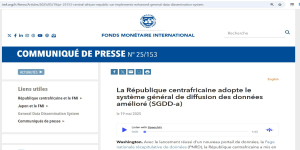 La République centrafricaine adopte le système général de diffusion des données amélioré (SGDD-a)