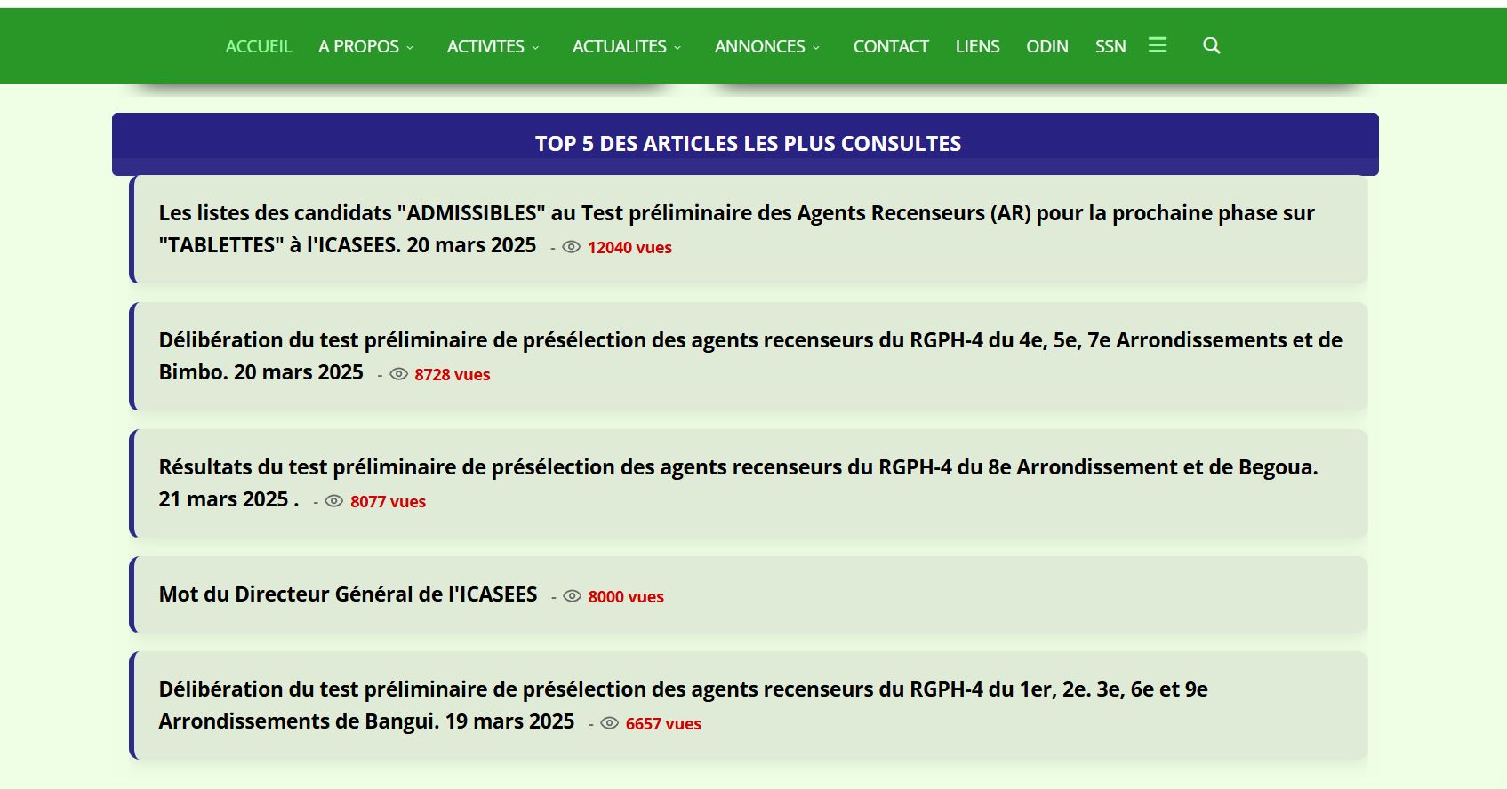 ICASEES : Du nouveau sur le site web de l’ICASEES, le portail Open Data et l’espace ODIN !